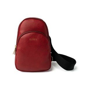 Kedzie Sunset Sling Bag in Soft Vegan Leather Crossbody Bag Red